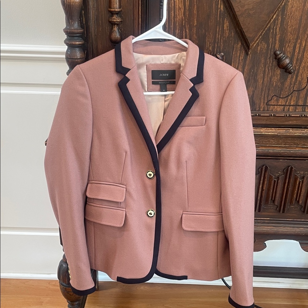 J. Crew schoolboy 100% wool
Women's Blazer with Black Trim with gorgeous buttons